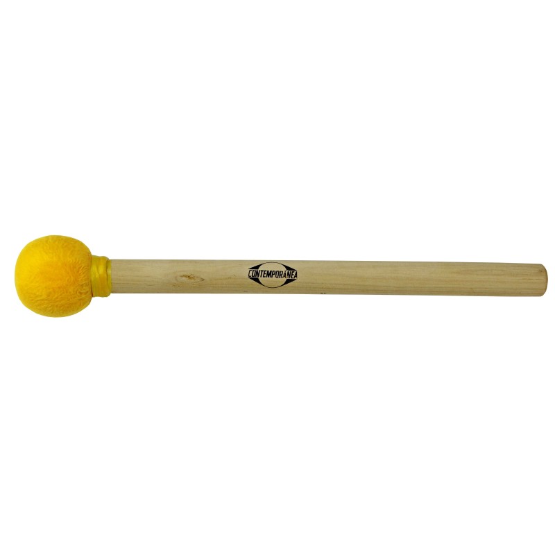 Mailloche de surdo bois 35cm (1°) - Jaune
